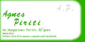 agnes piriti business card